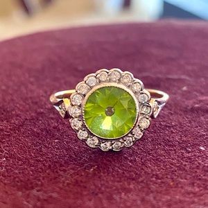 Peridot and Diamond ring